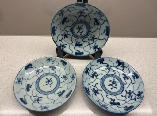 3 piatti della dinastia Qing