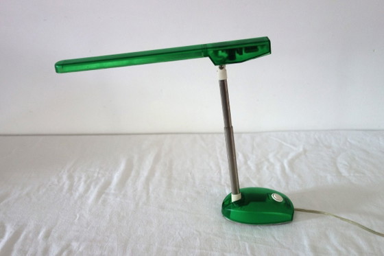 Microlight Grüne Schreibtischlampe von Ernesto Gismondi für Artemide 90er, Tischlampen, Kunststoff, Metall (Foto 4 von 13)