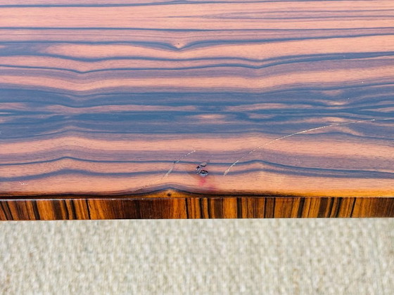 Image 1 of Modernistische eettafel van zebranohout, 1950