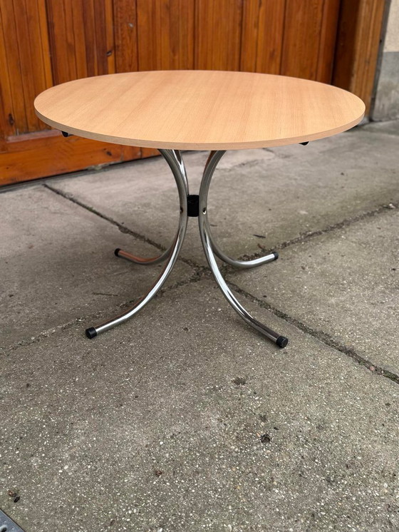 Italian Round Effezeta Dining Table with Chairs, 1990s, Set of 5 – Dining set, Mid Century Modern (photo 6 of 8)
