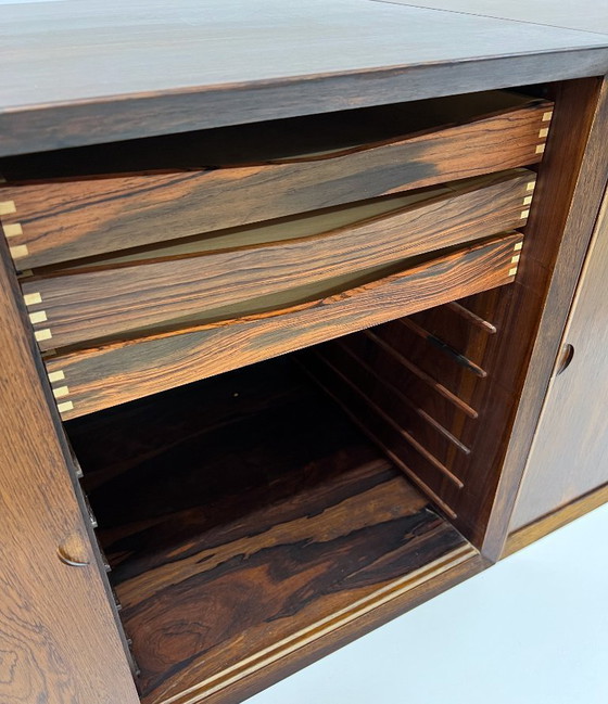 Image 1 of Poul Cadovius zwevend wanddressoir van palissanderhout, van CADO, jaren 1960.