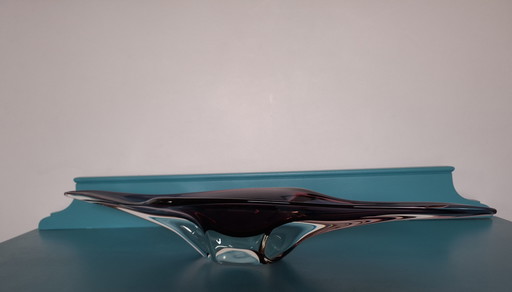 XL Murano Sommerso Gondola Bowl – 1960s