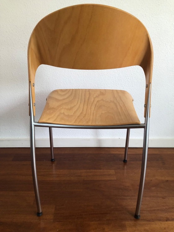 Image 1 of 8x krijn Hamelink Cadiz stapelbare stoelen