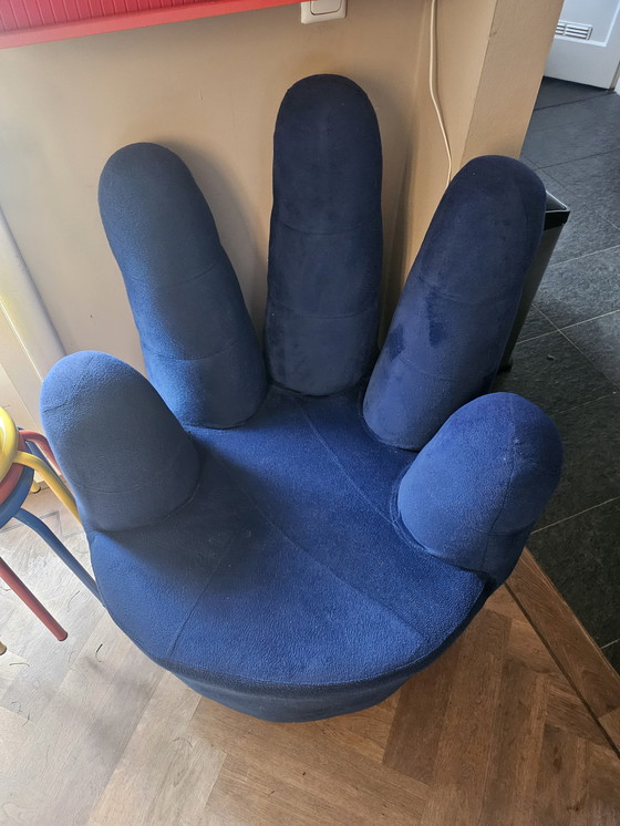 Image 1 of Vintage hand draaistoel - blauw 