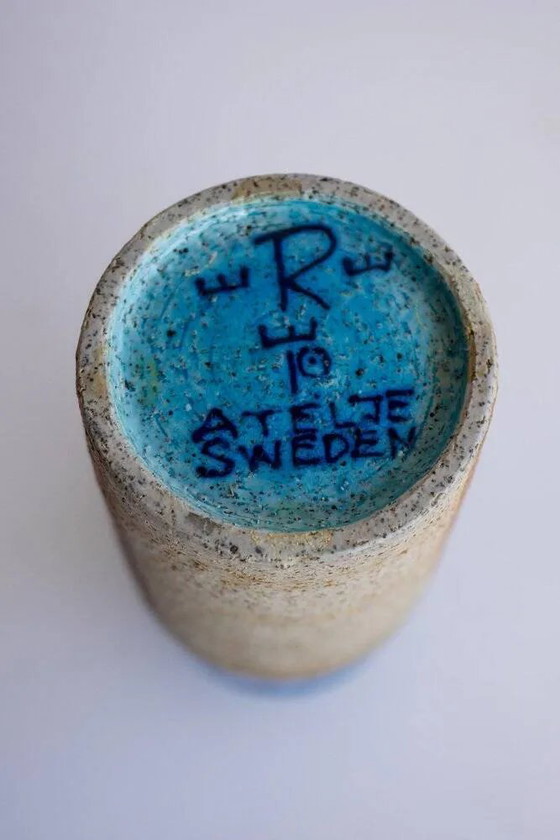 Image 1 of Mid-century modern studio art ceramic vase by Inger Persson for Rörstrand, 1970s