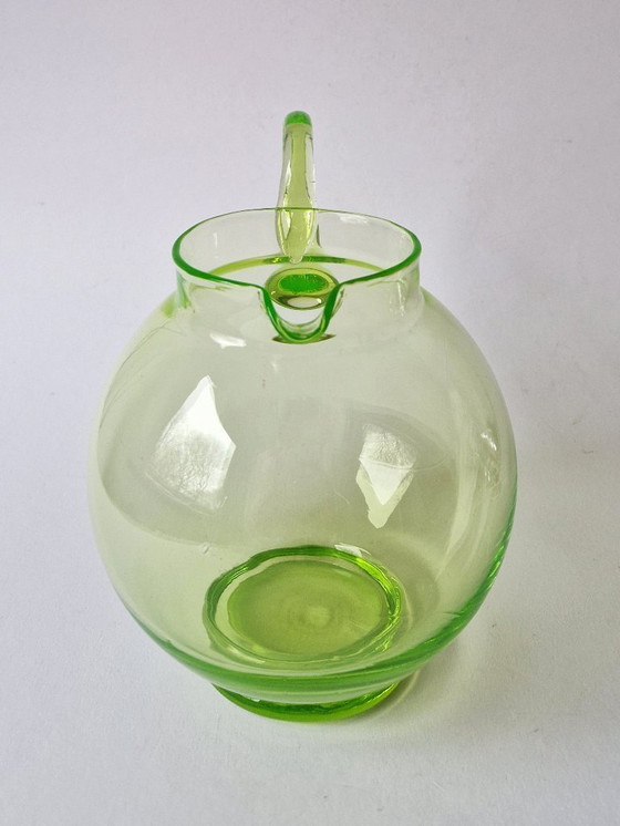 Image 1 of Kristalunie Maastricht - Water jug ​​"Global" by W.J. Rozendaal - 1932