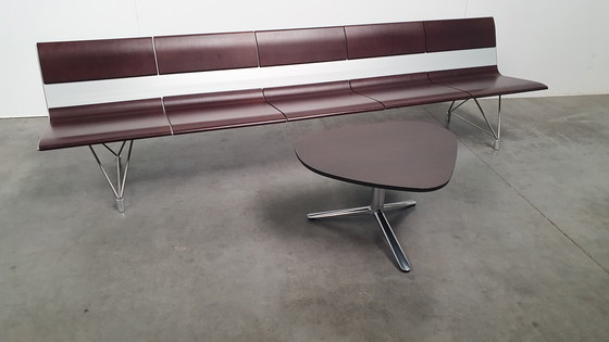 Image 1 of Tavolino di design Kei BULO, impiallacciato in rovere marrone scuro