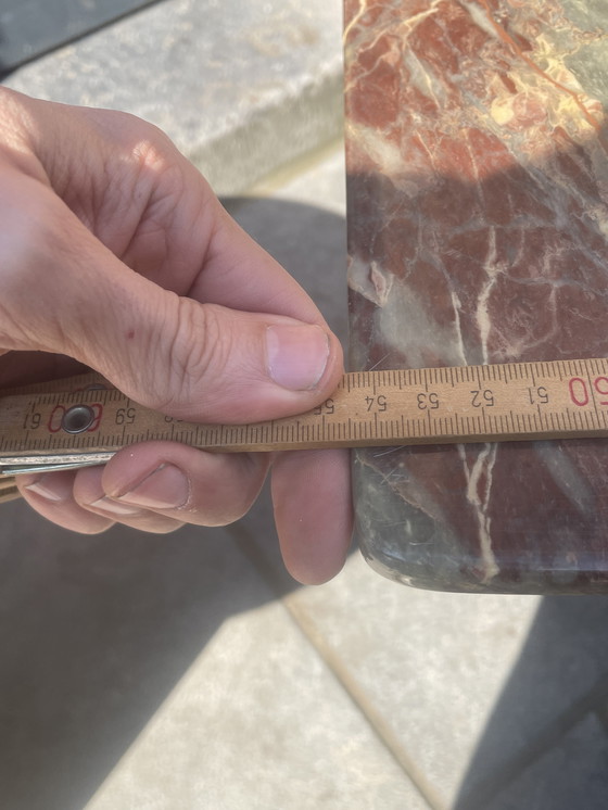 Image 1 of Set van 2 Marmer / Natuursteen Bijzettafels op Wielen