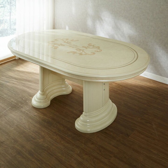 Saltarelli Florence Dining Table, Ivory Look, – Mdf, Wood (photo 4 of 9)