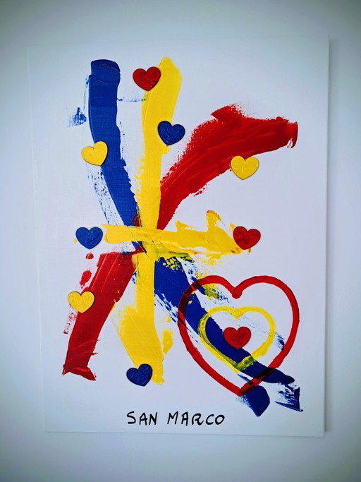 Enzo San Marco - Primaries Love - Artist Painting