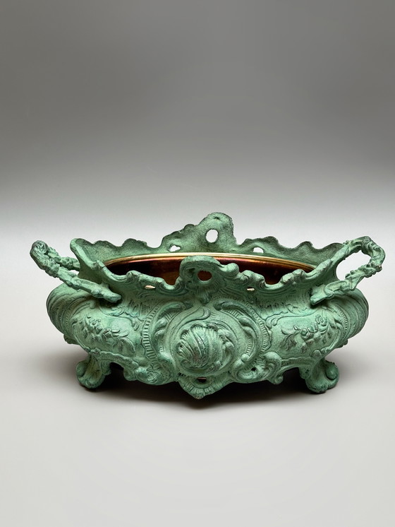Image 1 of Bronze Jardinière in Rococo Style – Louis XV Influence