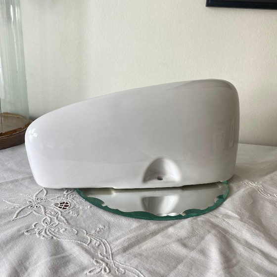 Image 1 of Ancien porte savon mural ancien céramique faïence blanc vintage 