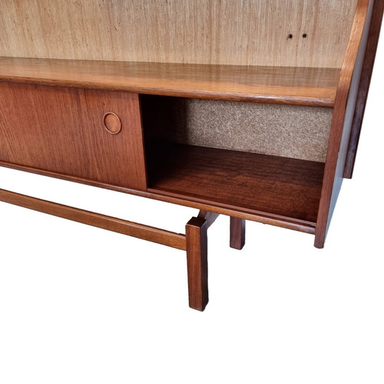 Image 1 of Vintage teak houten wandkast met bar, jaren 60