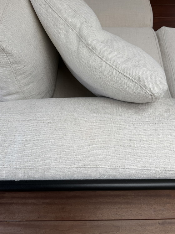 Image 1 of Canapé Flexform avec pouf et table d'appoint assortis