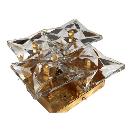 Image 1 of Set di 2 lampade da parete in cristallo Kinkeldey Hollywood Regency, 1970