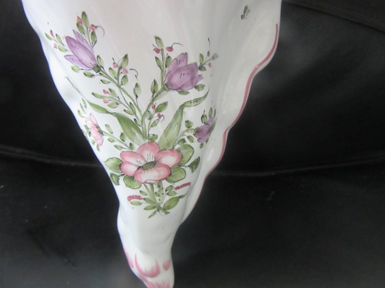 Moustiers Et Dellerie Keramische Wandvaas Bloemendecor Vintage – Dellerie et Moustiers, Vazen, Ceramic (photo 4 of 8)