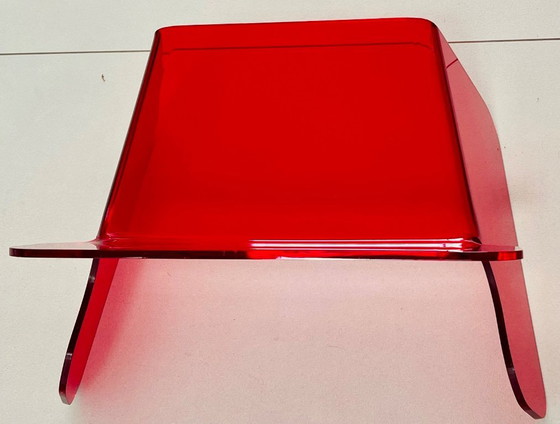 Image 1 of Red Plexiglas chair, France, 1970s