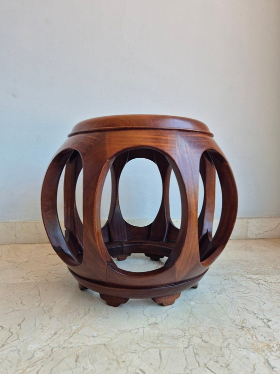 Sgabello cinese in palissandro di metà secolo – Sgabelli, Wood (photo 2 of 8)