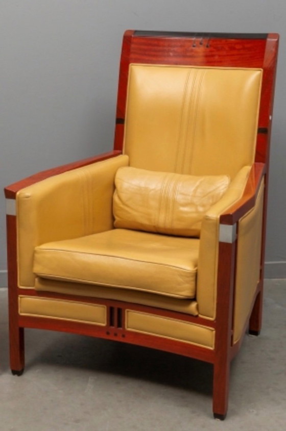 Schuitema Art Deco Decoforma Stoelen Model Charles – Fauteuils, Leather, Wood (photo 3 of 5)