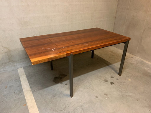 Dining Table "pali" With Extension By Louis Van Teeffelen For Wébé 1960.