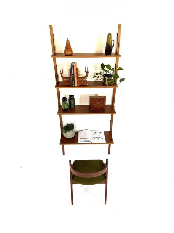 Sistema di pareti in teak danese vintage anni '60 – Armadi a muro, Wood, Brass (photo 12 of 12)