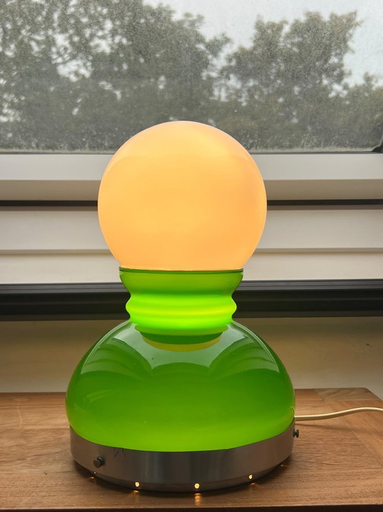 Glazen space age lamp - Italiaans Design – Tafellampen, Metaal (photo 4 of 8)