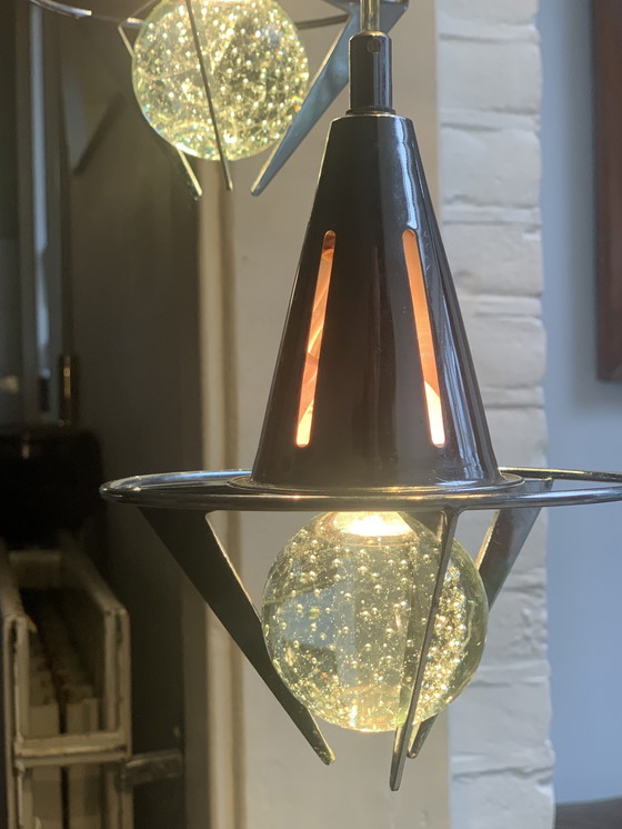 Image 1 of Lámpara Kingston Space Cascade con esferas de cristal de Murano