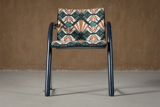 Image 1 of Vintage A 320 Armchair by Wulf Schneider & Ulrich Boehme for Thonet 1980’s in Eltham Palace Velvet (set of 4)