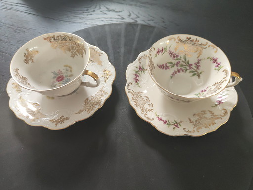2 tasses à café en porcelaine de Valeram