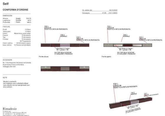 Image 1 of Rimadesio wall unit with display case