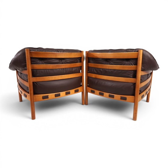 Ein Paar Coja-Ledersessel von Sven Ellekaer, 1960 – Leather, Wood (photo 3 of 12)