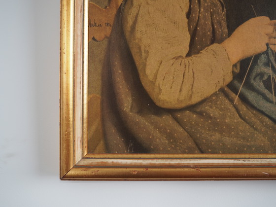 Image 1 of Tableau "Le portrait de la jeune fille", design scandinave, 19e siècle, par Albert Anker