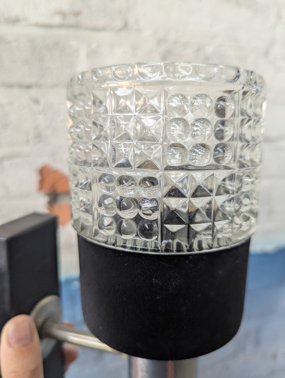 Image 1 of Lampada da parete vintage - cristallo/acciaio - Germania 1960