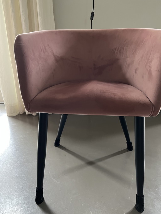 6 Eetkamerstoelen Mace Dark Pink