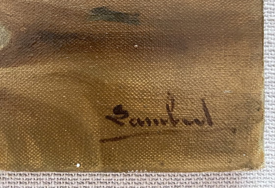 Antico dipinto a olio floreale firmato Lambert – Francia, c. 1920–1940 – Dipinti e disegni, Canvas (photo 3 of 9)