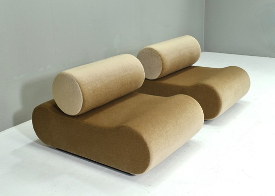 Image 1 of 2 poltrone lounge "Corbi" di Klaus Uredat in mohair nuovo per COR, Germania - 1969