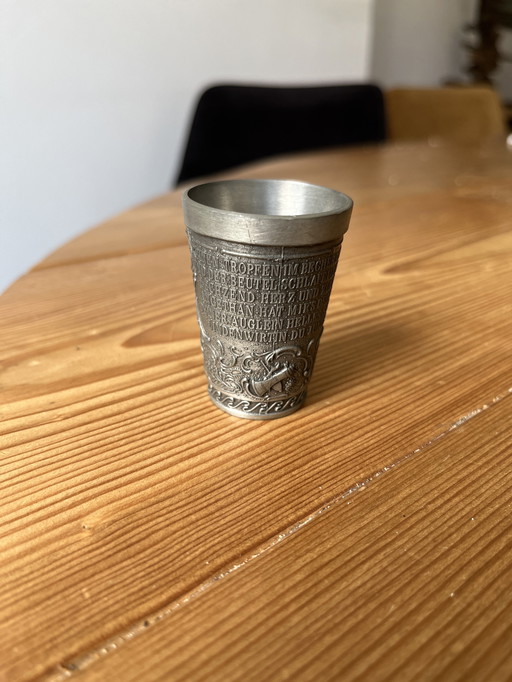 Duits Tinnen drinkbeker