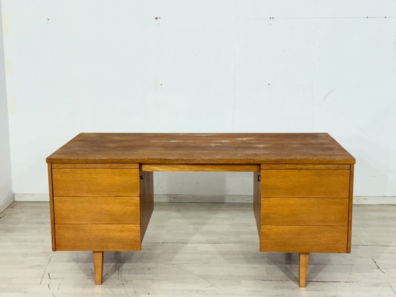 Image 1 of Magnifique classique vintage : Bureau Ikea autoportant en chêne, années 1960