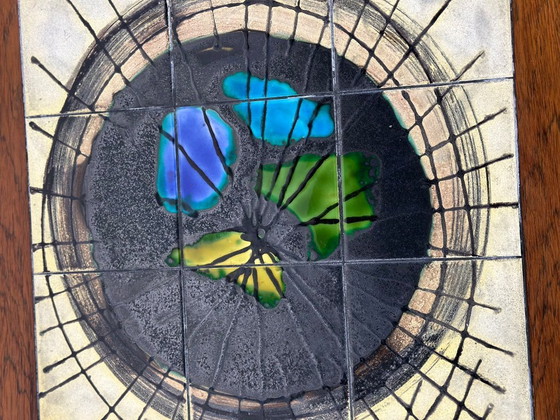 Image 1 of Tavolino da caffè in teak e terracotta lavica di J. Belarti, 1960