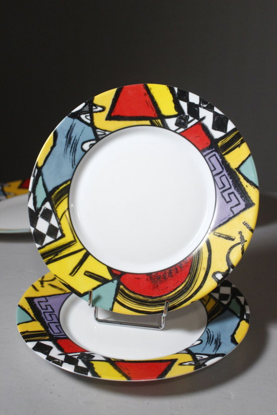 Arcopal France - Stoviglie di design Memphis post-moderno 13 pezzi anni '80 – Vetro (photo 5 of 8)