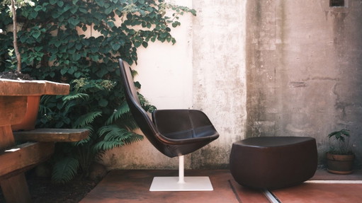 Moroso Fjord feauteuil en poef 1 set