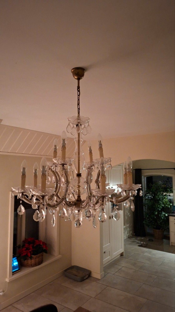 Image 1 of Grandes candelabros de cristal antiguos