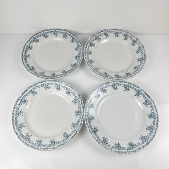 Image 1 of Set of 4 St Amand dinner plates, circa 1930, ironstone