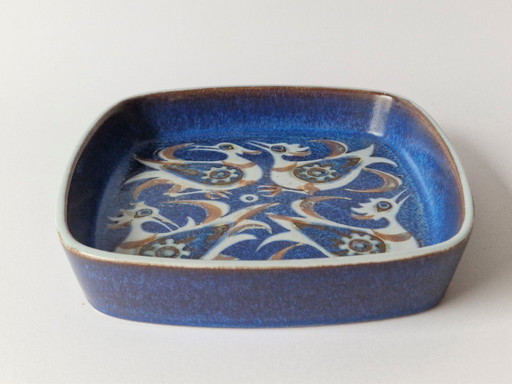 Royal Copenhagen / Aluminia - Fajance "Baca" bowl with birds by Nils Thorsson