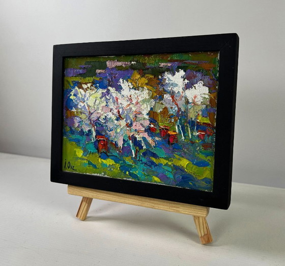 Image 1 of Original Oil Painting Colorful Nature Landscape Nature in the colors of the spring