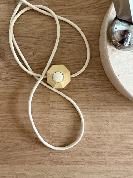 XXL vintage arc lamp, Floor lights, Metal, Marble, White (photo 12 of 12)