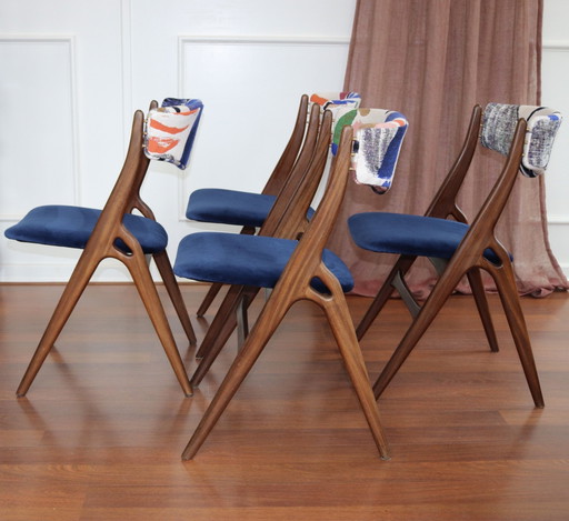 Louis Van Teeffelen Aska 4 Dining Chairs