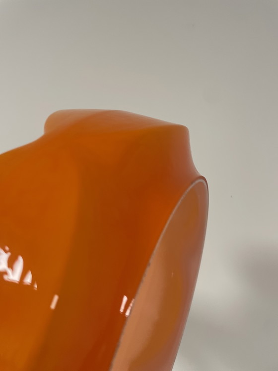 Image 1 of lampe à suspension vintage van Peill & Putzler, verre opalin oranje