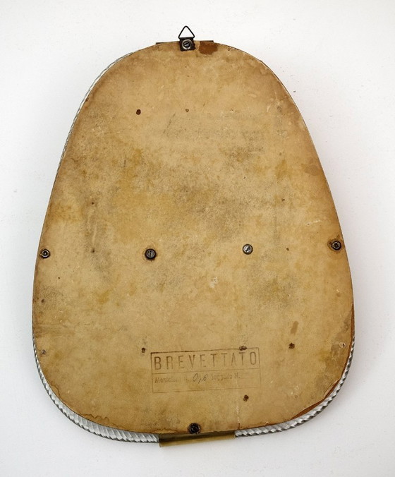 Image 1 of Mid Century Modern Madonna met kind Murano glas Torchon Frame door Venini, jaren 50