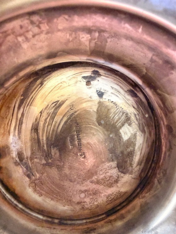 Image 1 of Art Deco verzilverde messing ijsemmer, Frankrijk 1900